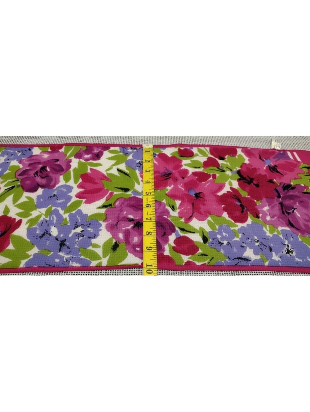 Vintage Sheer Silk Rectangle Scarf Fuchsia Floral Purple Lavender Baar & Beards